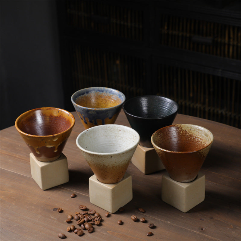Buddha Stones Vintage Gradient Ceramiczny Kubek Do Kawy Herbata Latte Espresso Kawy Filiżanka Z Podstawką 200 ml