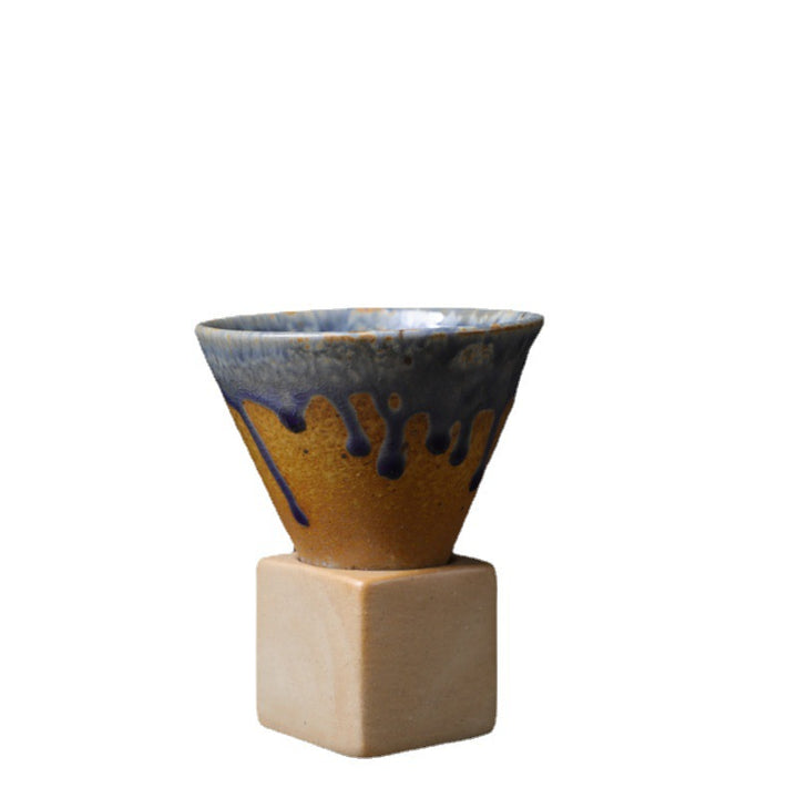 Buddha Stones Vintage Gradient Ceramiczny Kubek Do Kawy Herbata Latte Espresso Kawy Filiżanka Z Podstawką 200 ml
