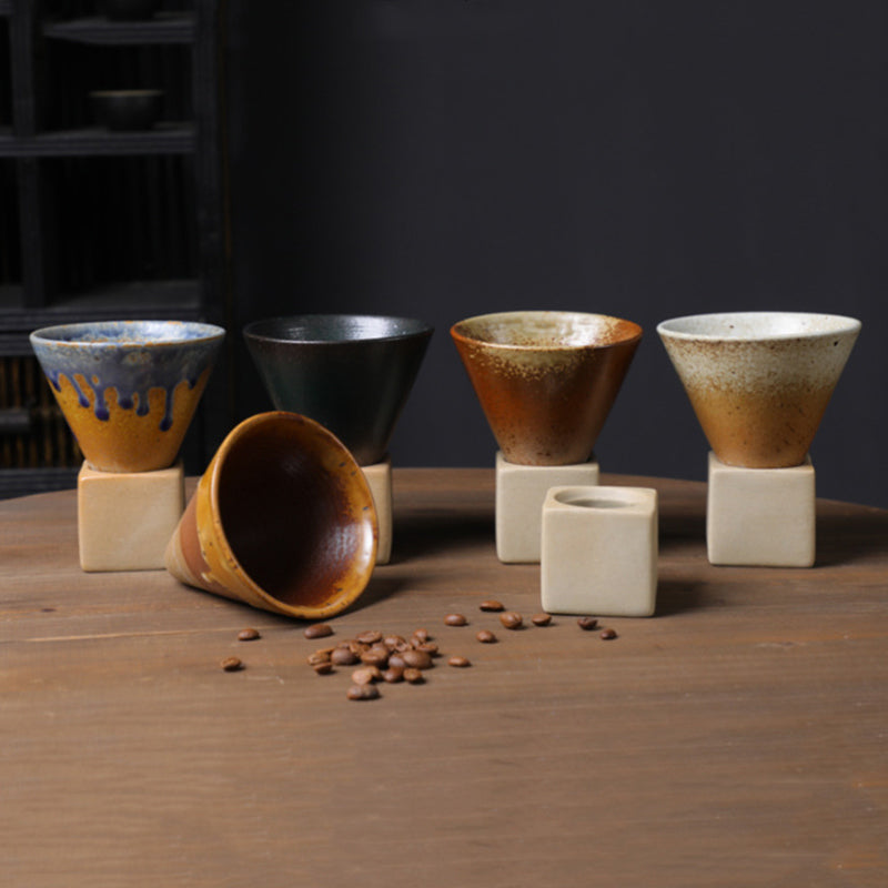 Buddha Stones Vintage Gradient Ceramiczny Kubek Do Kawy Herbata Latte Espresso Kawy Filiżanka Z Podstawką 200 ml