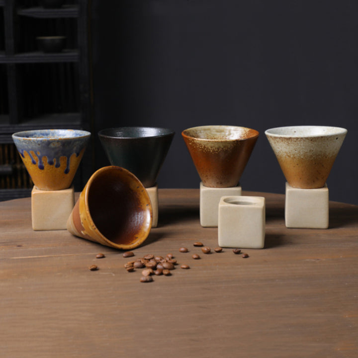 Buddha Stones Vintage Gradient Ceramiczny Kubek Do Kawy Herbata Latte Espresso Kawy Filiżanka Z Podstawką 200 ml