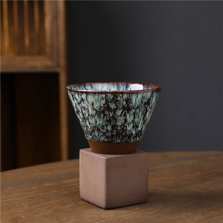 Buddha Stones Retro Kiln Change Ceramiczny Kubek Do Kawy Herbata Latte Espresso Filiżanka Do Kawy Z Podstawką 200 ml