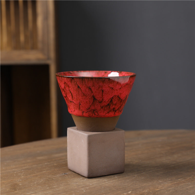 Buddha Stones Retro Kiln Change Ceramiczny Kubek Do Kawy Herbata Latte Espresso Filiżanka Do Kawy Z Podstawką 200 ml