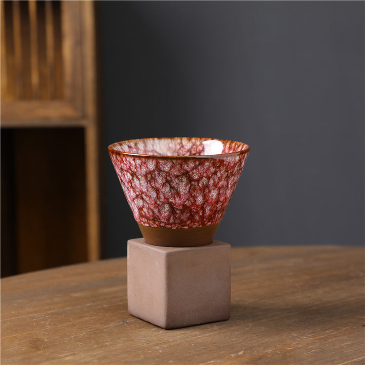 Buddha Stones Retro Kiln Change Ceramiczny Kubek Do Kawy Herbata Latte Espresso Filiżanka Do Kawy Z Podstawką 200 ml