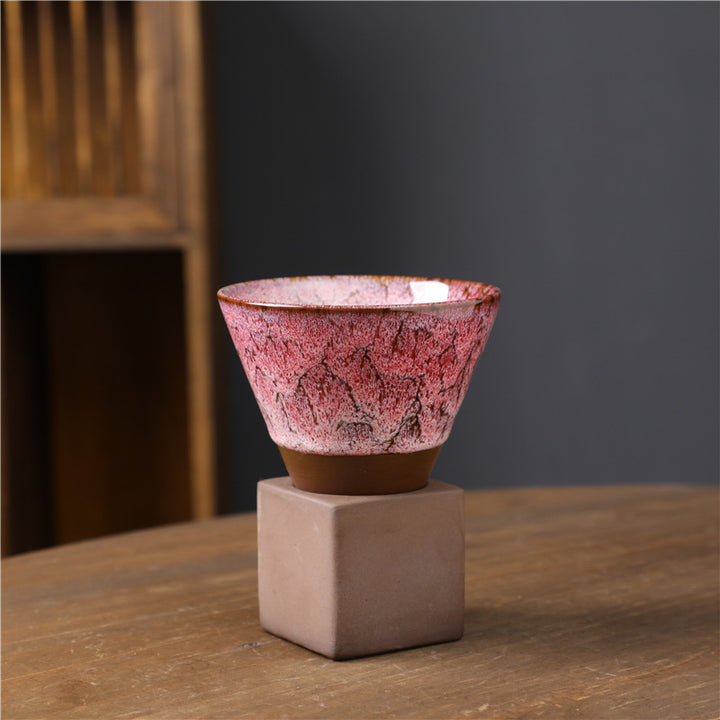 Buddha Stones Retro Kiln Change Ceramiczny Kubek Do Kawy Herbata Latte Espresso Filiżanka Do Kawy Z Podstawką 200 ml