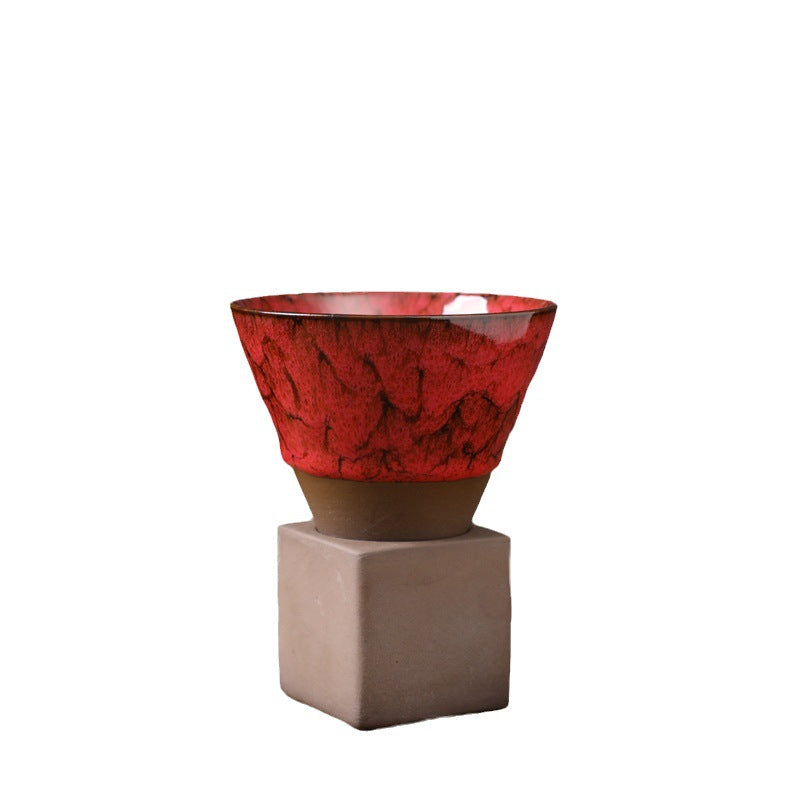 Buddha Stones Retro Kiln Change Ceramiczny Kubek Do Kawy Herbata Latte Espresso Filiżanka Do Kawy Z Podstawką 200 ml
