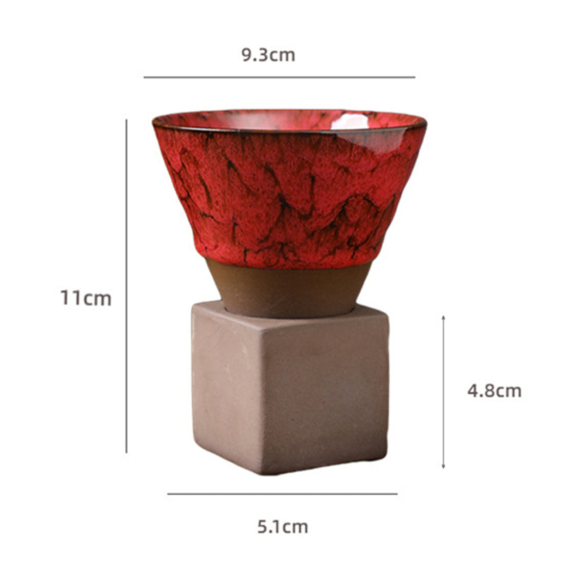 Buddha Stones Retro Kiln Change Ceramiczny Kubek Do Kawy Herbata Latte Espresso Filiżanka Do Kawy Z Podstawką 200 ml