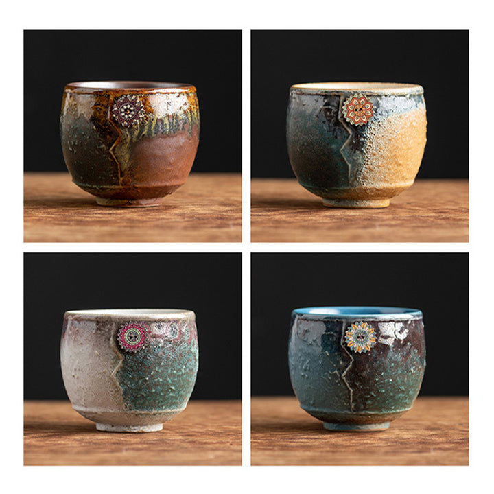 Buddha Stones Słonecznikowy Piec Zmiana Ceramiczny Kubek Kawy Herbata Latte Espresso Kawy Filiżanka 250 ml