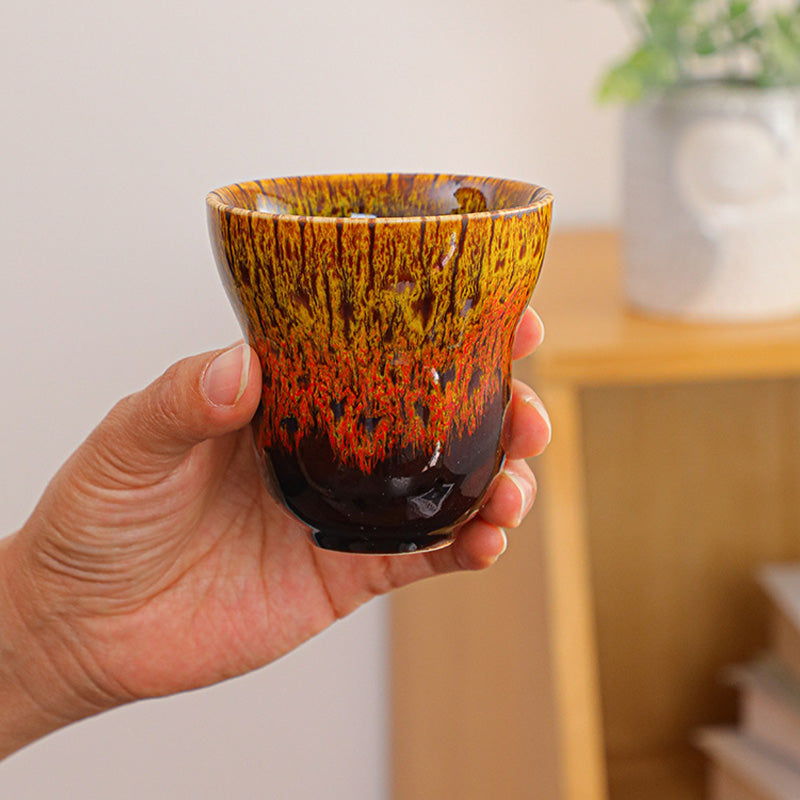 Buddha Stones Vintage Kiln Change Design Ceramiczny kubek do kawy i herbaty 150 ml