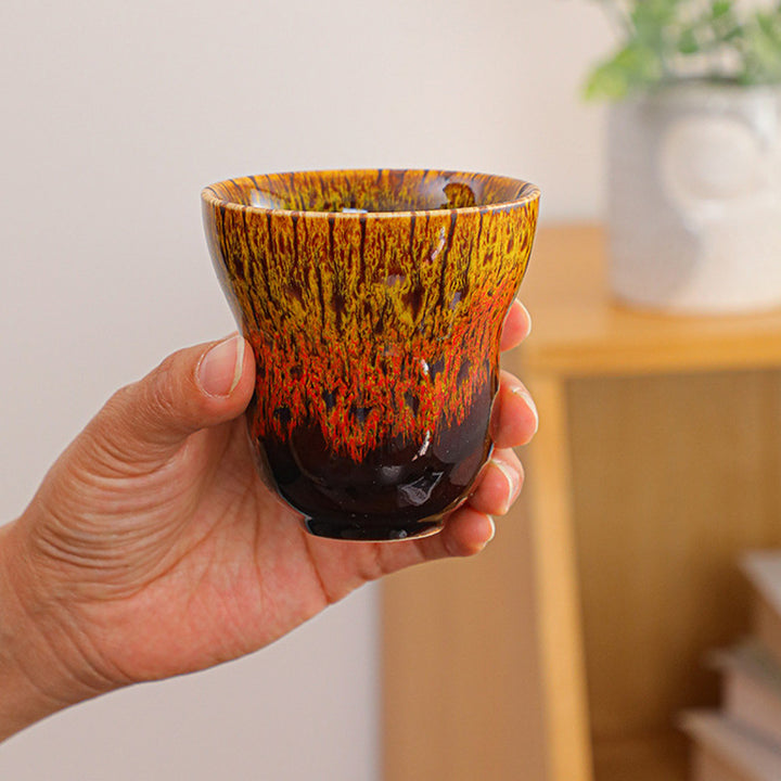 Buddha Stones Vintage Kiln Change Design Ceramiczny kubek do kawy i herbaty 150 ml