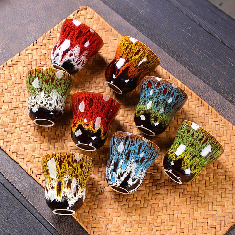 Buddha Stones Vintage Kiln Change Design Ceramiczny kubek do kawy i herbaty 150 ml