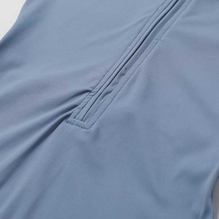 Buddha Stones Kombinezon z krótkim rękawem i zamkiem błyskawicznym o wysokiej elastyczności, sportowy, fitness, joga, damski, body - image 10