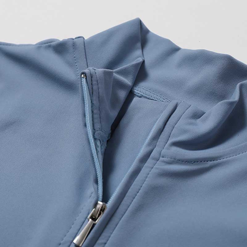 Buddha Stones Kombinezon z krótkim rękawem i zamkiem błyskawicznym o wysokiej elastyczności, sportowy, fitness, joga, damski, body - image 11