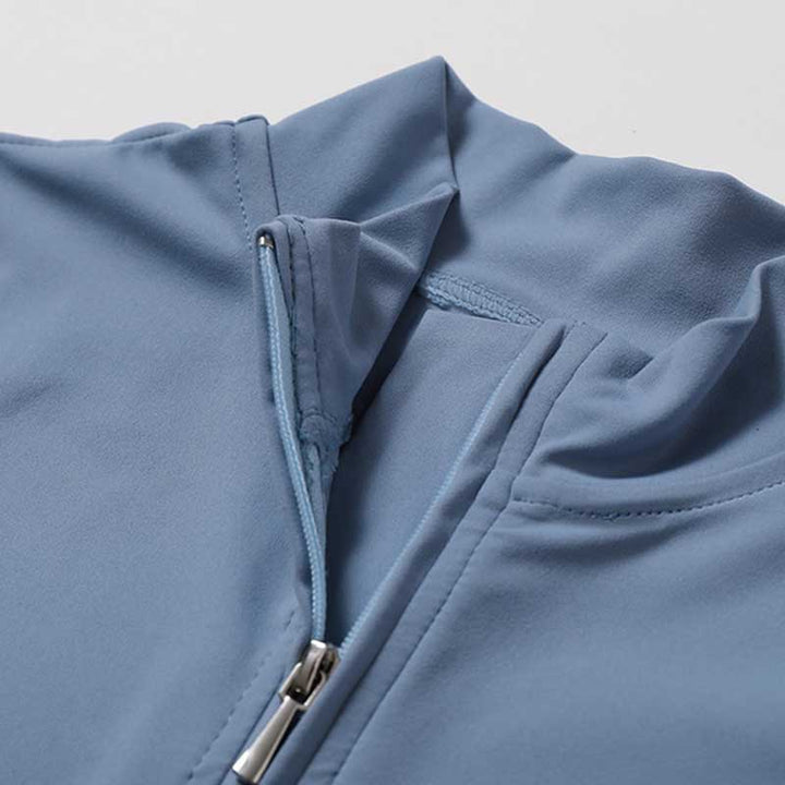 Buddha Stones Kombinezon z krótkim rękawem i zamkiem błyskawicznym o wysokiej elastyczności, sportowy, fitness, joga, damski, body - image 11