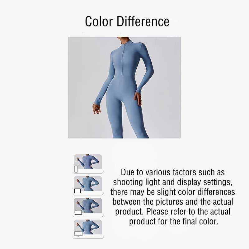 Buddha Stones Damskie Zamek Błyskawiczny Długi Rękaw Shapewear Kombinezon Sport Fitness Joga Body - image 28