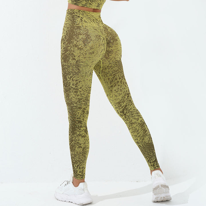 Buddha Stones Bezszwowy Fitness Crop Tank Top Wysoki Stan Legginsy Spodnie Sport Siłownia Joga Stroje