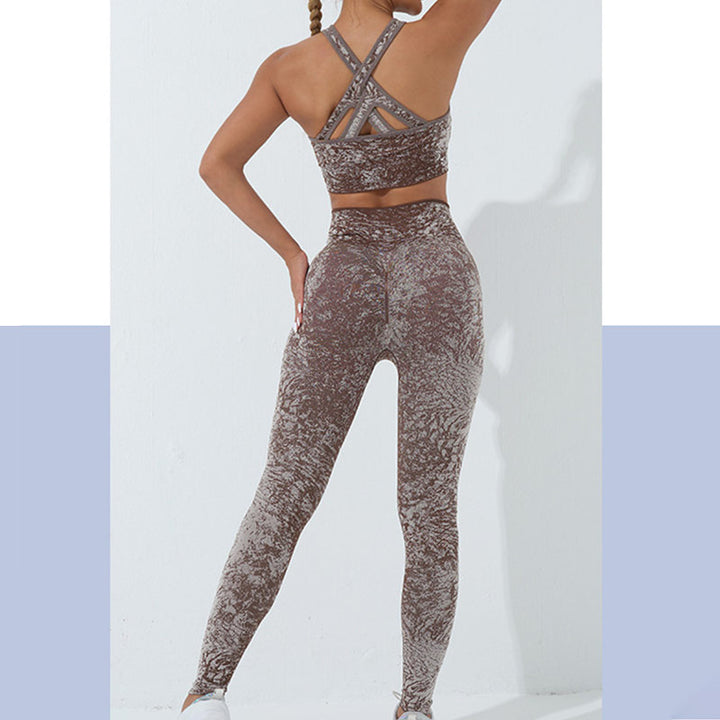 Buddha Stones Bezszwowy Fitness Crop Tank Top Wysoki Stan Legginsy Spodnie Sport Siłownia Joga Stroje - image 14