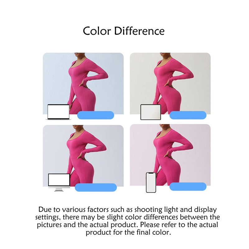 Buddha Stones Damskie Długi Rękaw Bez Pleców Kombinezon Sportowy Fitness Joga Body - image 11