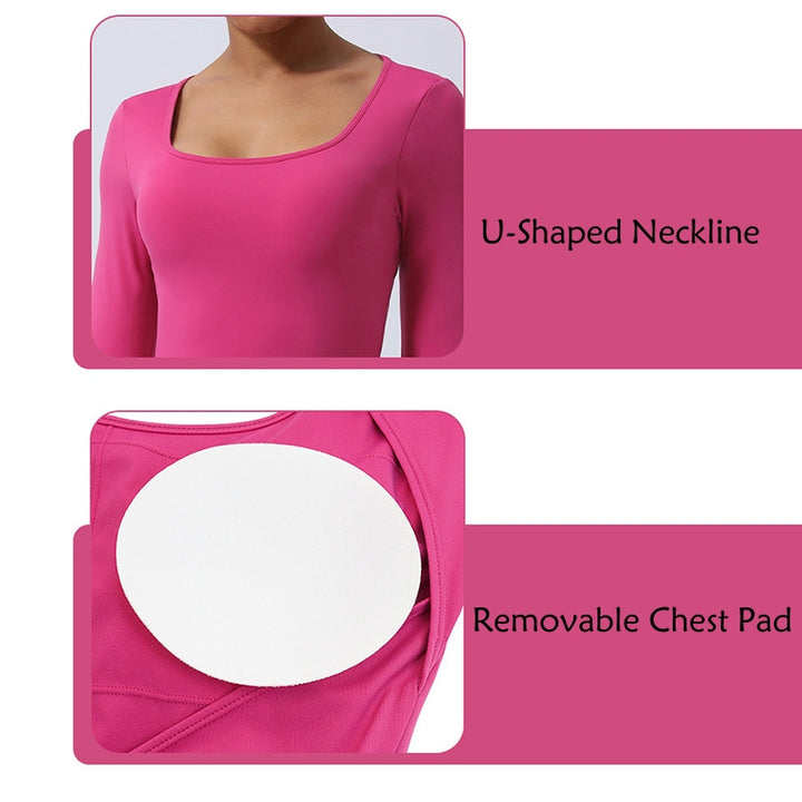 Buddha Stones Damskie Długi Rękaw Bez Pleców Kombinezon Sportowy Fitness Joga Body - image 9