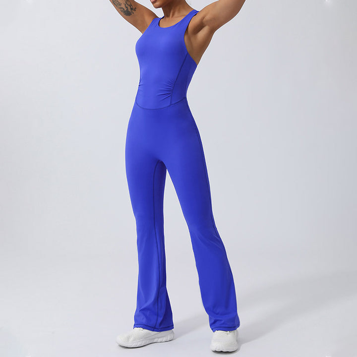Buddha Stones Kobiety Trening Krzyżowy Bez Rękawów Rozkloszowany Kombinezon Sport Fitness Joga Body - image 18