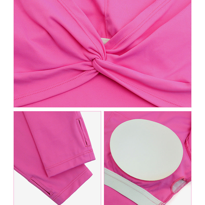 Buddha Stones Kobiety Trening Długi Rękaw Krzyżowy Top Bez Pleców Tee Legginsy Sport Fitness Joga Strój - image 21