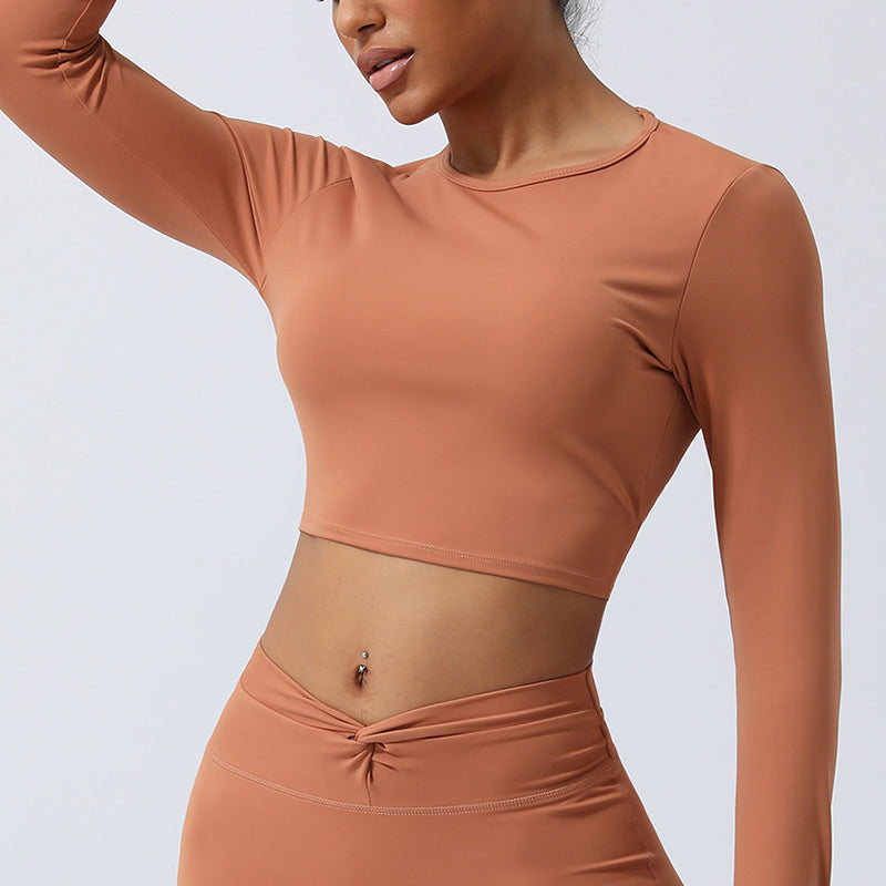 Buddha Stones Kobiety Trening Długi Rękaw Krzyżowy Top Bez Pleców Tee Legginsy Sport Fitness Joga Strój - image 16