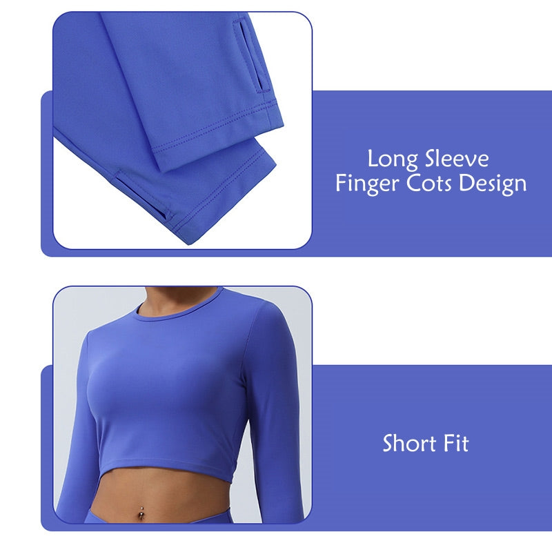 Buddha Stones Kobiety Trening Długi Rękaw Krzyżowy Top Bez Pleców Tee Legginsy Sport Fitness Joga Strój - image 10