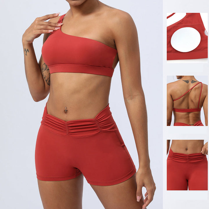 Buddha Stones 2 szt. bez pleców asymetryczny projekt top biustonosz spodenki legginsy spodnie fitness joga strój zestaw - image 9