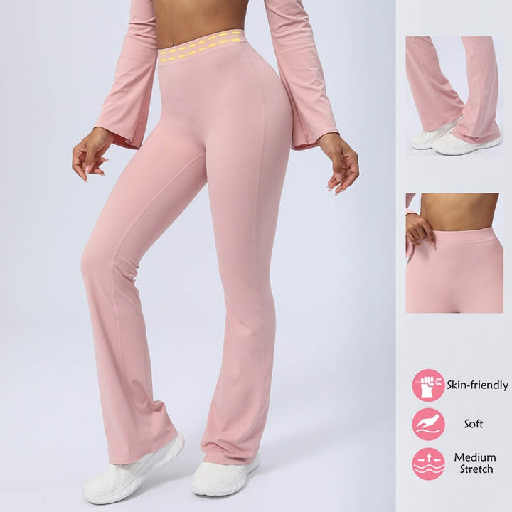 Buddha Stones Długi rękaw Biustonosz z odkrytymi plecami i ramiączkami Spodnie rozszerzane Fitness Joga Strój - image 37