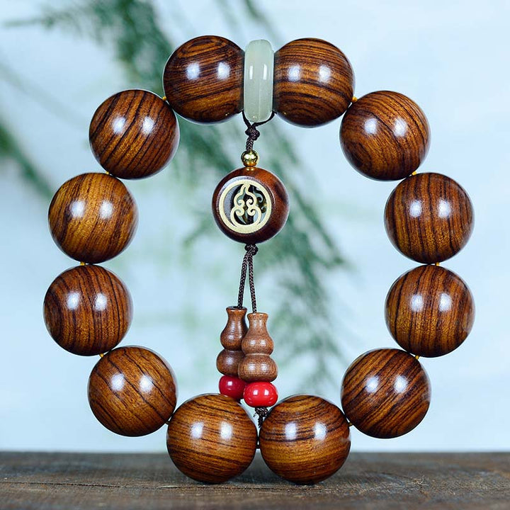 Bransoletka z zawieszkami Buddha Stones Rosewood Warmth Calm Gourd