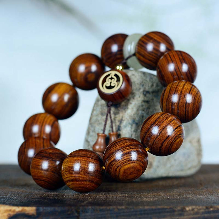 Bransoletka z zawieszkami Buddha Stones Rosewood Warmth Calm Gourd