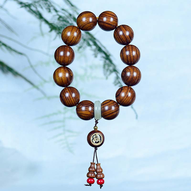 Bransoletka z zawieszkami Buddha Stones Rosewood Warmth Calm Gourd
