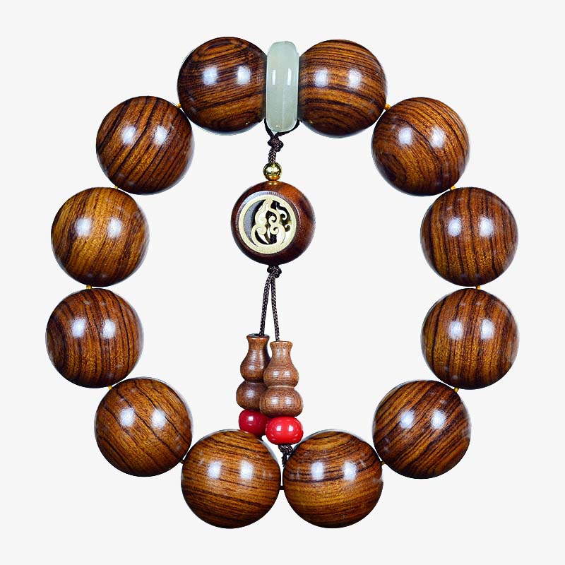 Bransoletka z zawieszkami Buddha Stones Rosewood Warmth Calm Gourd