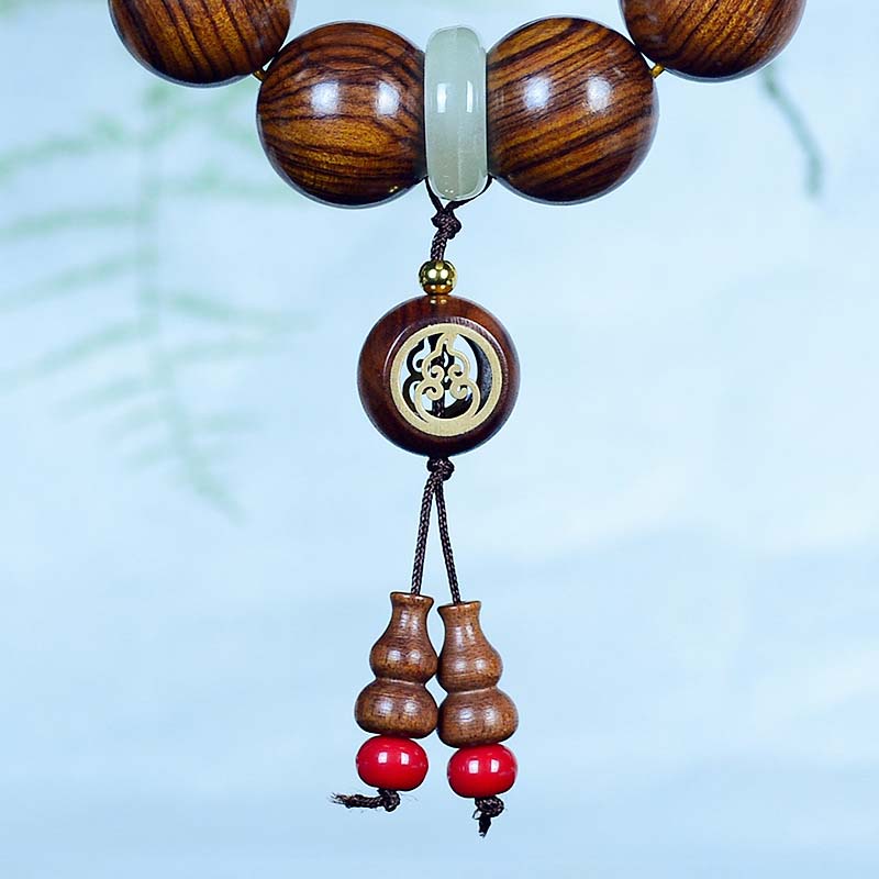 Bransoletka z zawieszkami Buddha Stones Rosewood Warmth Calm Gourd