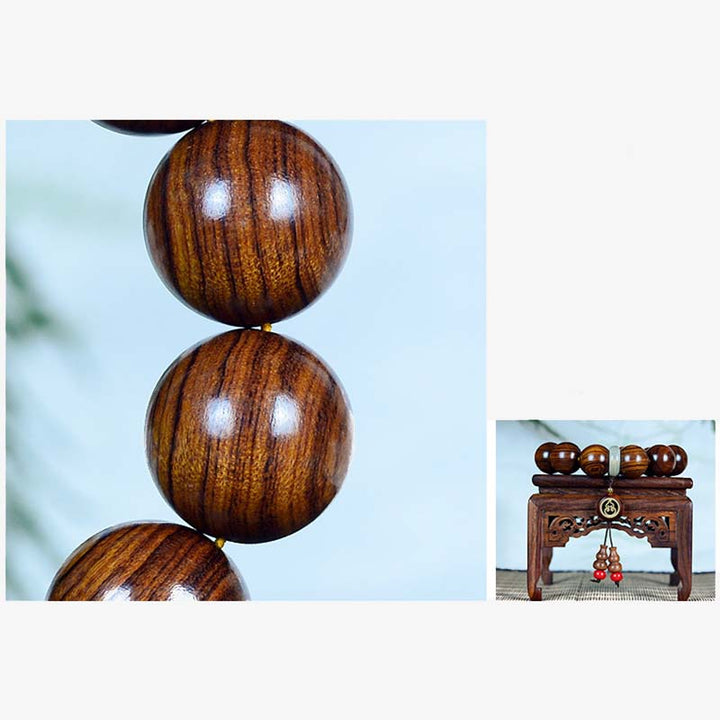 Bransoletka z zawieszkami Buddha Stones Rosewood Warmth Calm Gourd