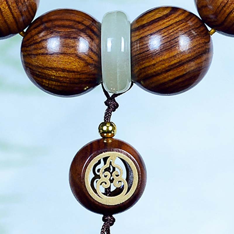 Bransoletka z zawieszkami Buddha Stones Rosewood Warmth Calm Gourd