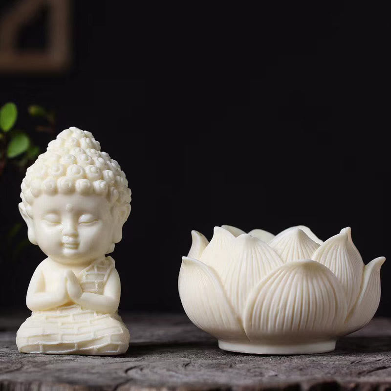 Buddha Stones Mini kość słoniowa owoce Tathagata budda lotos Kwan Yin Avalokitesvara Manjusri Samantabhadra spokój dekoracja biurka