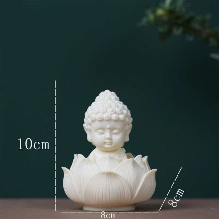 Buddha Stones Mini kość słoniowa owoce Tathagata budda lotos Kwan Yin Avalokitesvara Manjusri Samantabhadra spokój dekoracja biurka - image 8