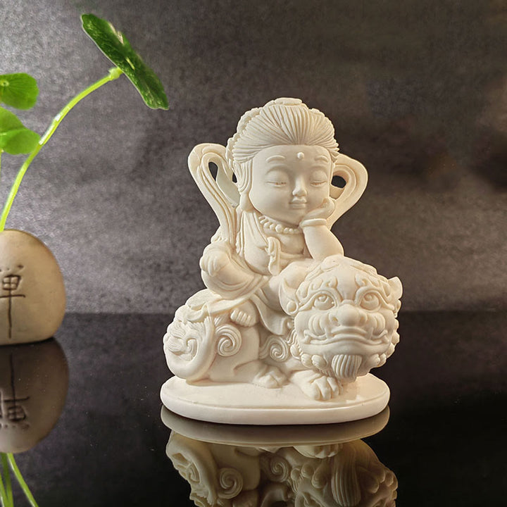 Buddha Stones Mini kość słoniowa owoce Tathagata budda lotos Kwan Yin Avalokitesvara Manjusri Samantabhadra spokój dekoracja biurka