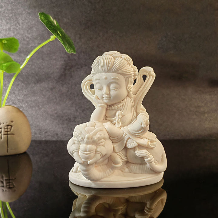 Buddha Stones Mini kość słoniowa owoce Tathagata budda lotos Kwan Yin Avalokitesvara Manjusri Samantabhadra spokój dekoracja biurka