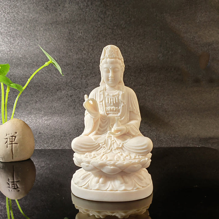 Buddha Stones Mini kość słoniowa owoce Tathagata budda lotos Kwan Yin Avalokitesvara Manjusri Samantabhadra spokój dekoracja biurka - image 14