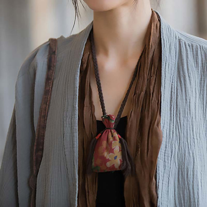 Buddha Stones Prosty wzór Długi rękaw Płaszcz Zen Medytacja Kurtka bawełniana z otwartym przodem - image 21