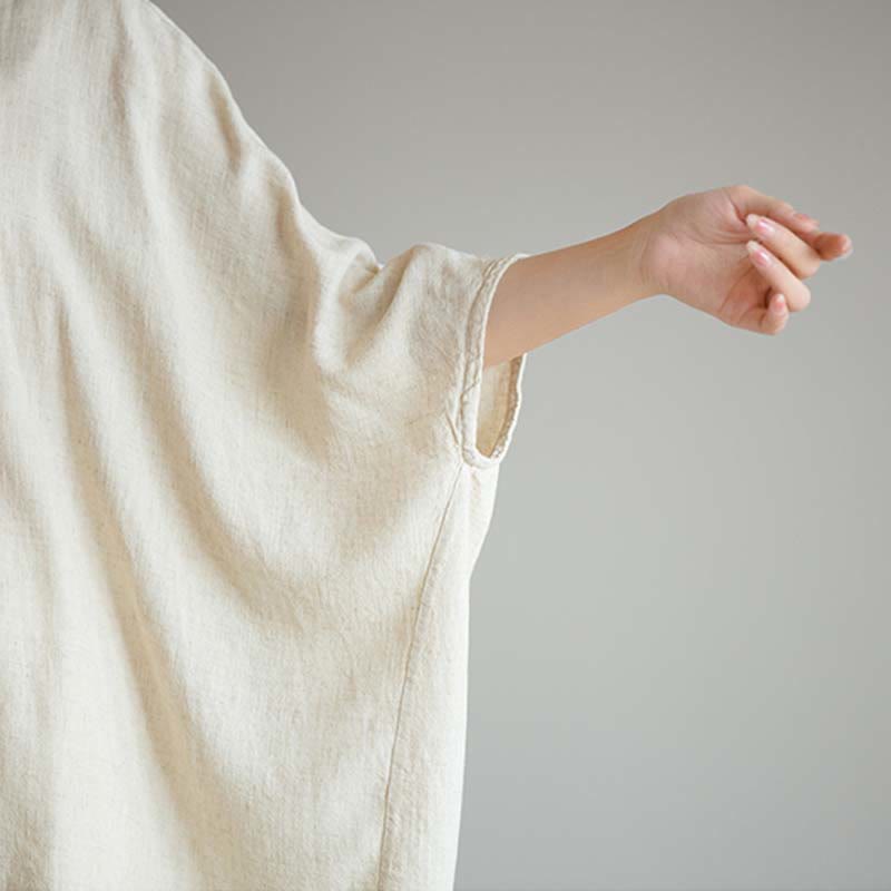 Koszulka z nadrukiem „Buddha Stones” w jednolitym kolorze, z rękawem trzy czwarte i luźną koszulką - image 8