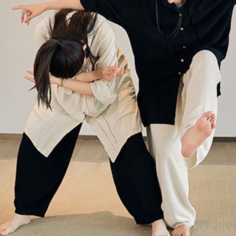 Buddha Stones Płaszcz z długim rękawem, prosty, kurtka, spodnie z szerokimi nogawkami, Zen Tai Chi, joga, medytacja, odzież - image 20