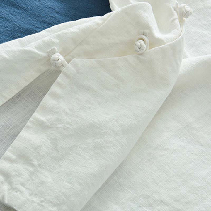 Buddha Stones Ramie Lniana Bluzka Damska Koszula Top Chiński Styl Hanfu Odzież - image 21