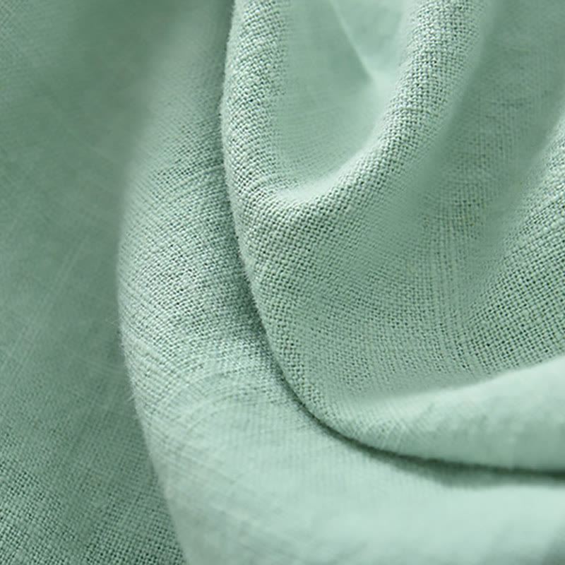 Buddha Stones Ramie Lniana Luźna Bluzka Damska Koszula Z Długim Rękawem Chiński Hanfu Top - image 9