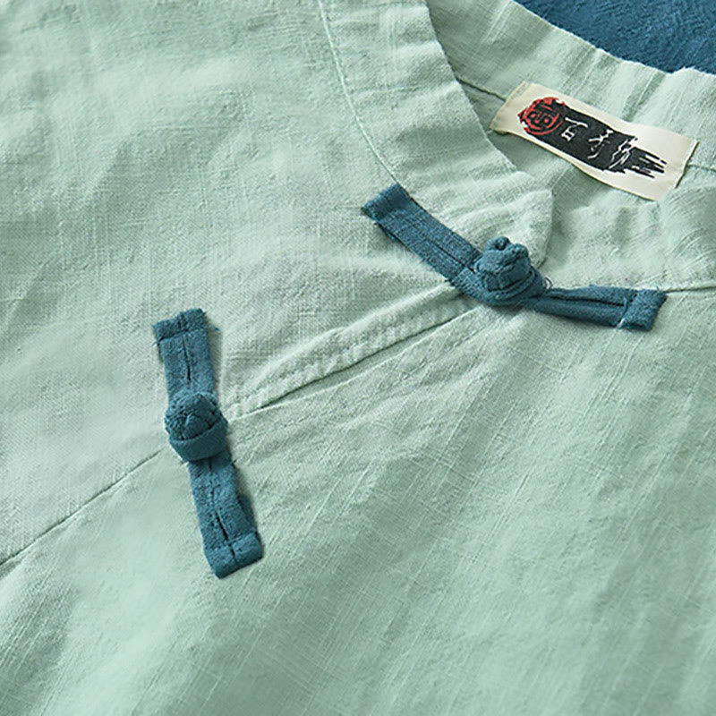 Buddha Stones Ramie Lniana Luźna Bluzka Damska Koszula Z Długim Rękawem Chiński Hanfu Top - image 5