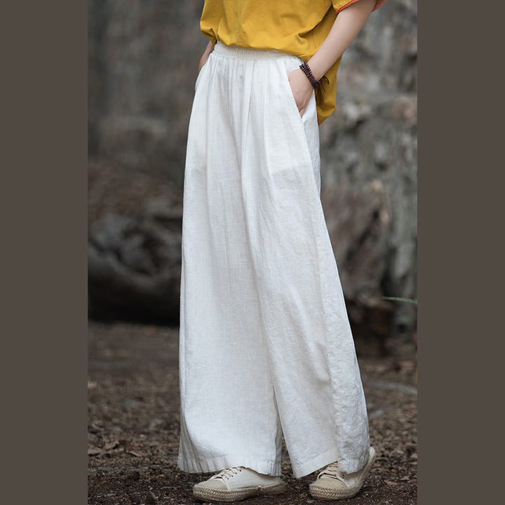 Spodnie do jogi damskie z szerokimi nogawkami i Buddha Stones Retro z kieszeniami - image 8