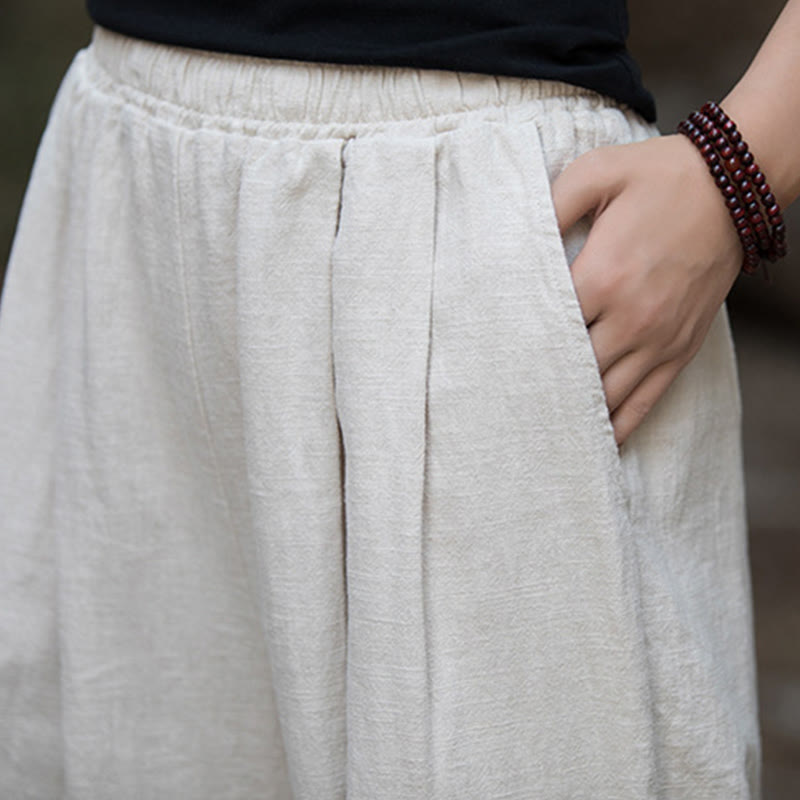 Spodnie do jogi damskie z szerokimi nogawkami i Buddha Stones Retro z kieszeniami - image 13