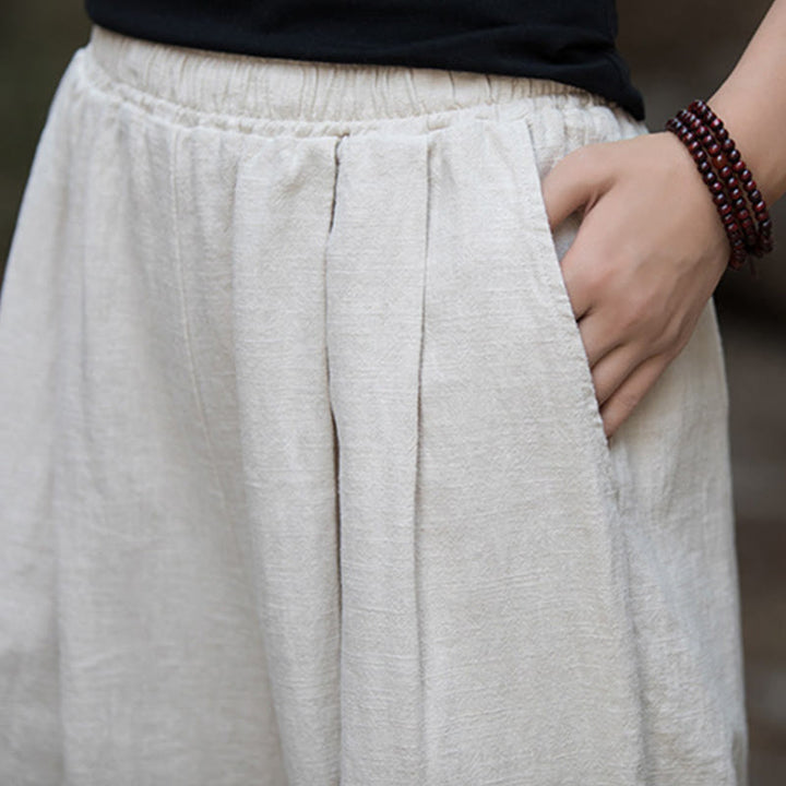 Spodnie do jogi damskie z szerokimi nogawkami i Buddha Stones Retro z kieszeniami - image 13