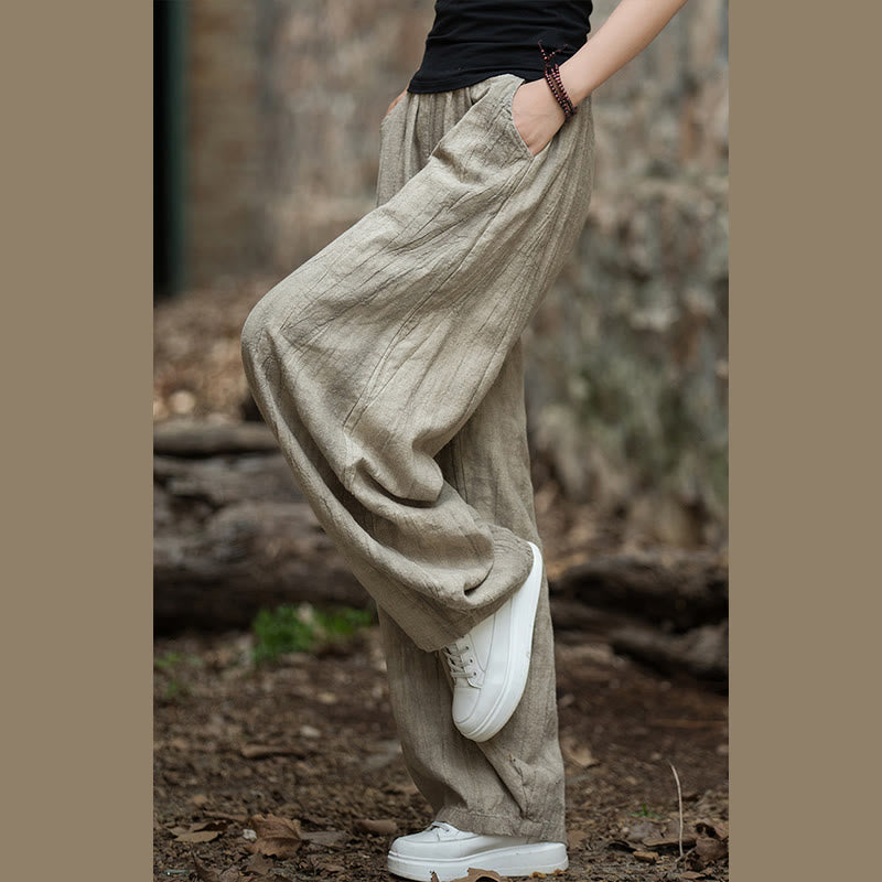 Buddha Stones Retro Tie Dye Harem Pants Casualowe damskie spodnie do jogi z kieszeniami - image 6
